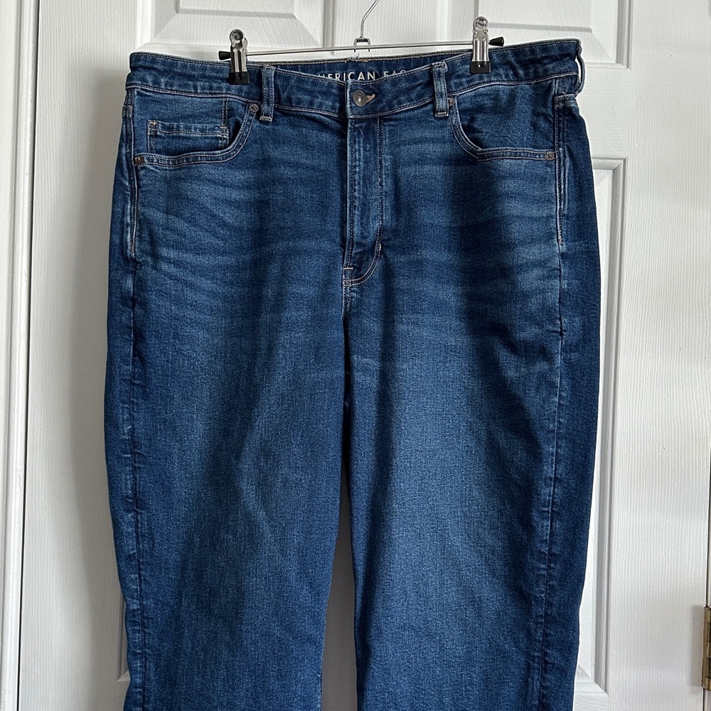 American Eagle Outfitters Women's Dark Blue Mom Jeans